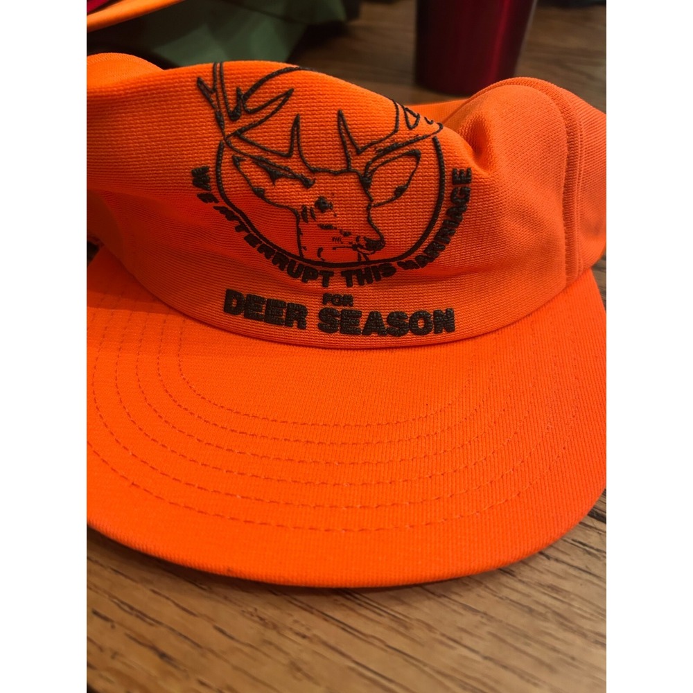 Richardson We Interrupt This Marriage For Deer Season Orange Baseball Cap Hat